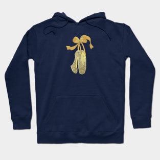 Glitzy gold ballet shoes Hoodie